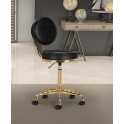 Taburet pentru salon de infrumusetare Activeshop H5 140259 (Black/Gold)
