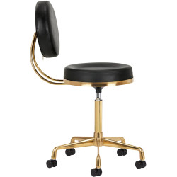 Taburet pentru salon de infrumusetare Activeshop H5 140259 (Black/Gold) Thumb