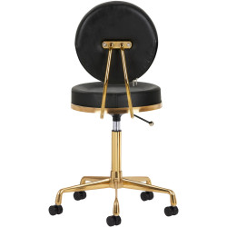Taburet pentru salon de infrumusetare Activeshop H5 140259 (Black/Gold) Thumb