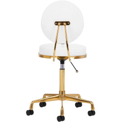 Taburet pentru salon de infrumusetare Activeshop H5 140260 (White/Gold) Thumb