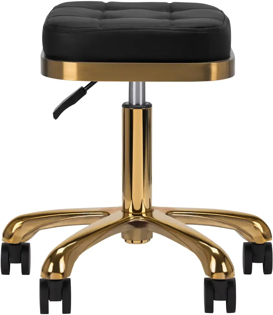 Taburet pentru salon de infrumusetare Activeshop M-1645 137482 (Black/Gold)