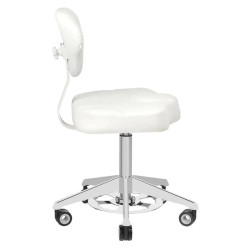 Taburet pentru salon de infrumusetare Azzurro 156-F 122307 (White) Thumb