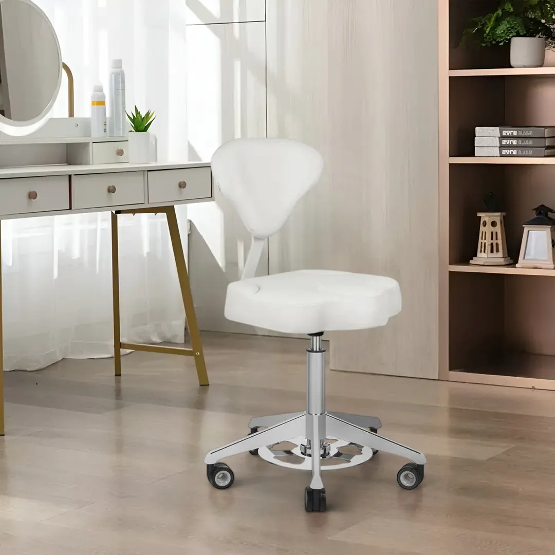 Taburet pentru salon de infrumusetare Azzurro 156-F 122307 (White)