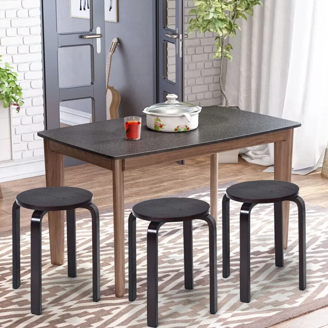 Набор табуретов Costway HW60668CF (Dark Brown)