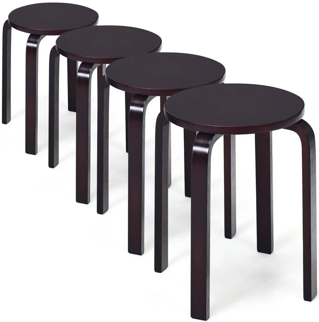 Набор табуретов Costway HW60668CF (Dark Brown)