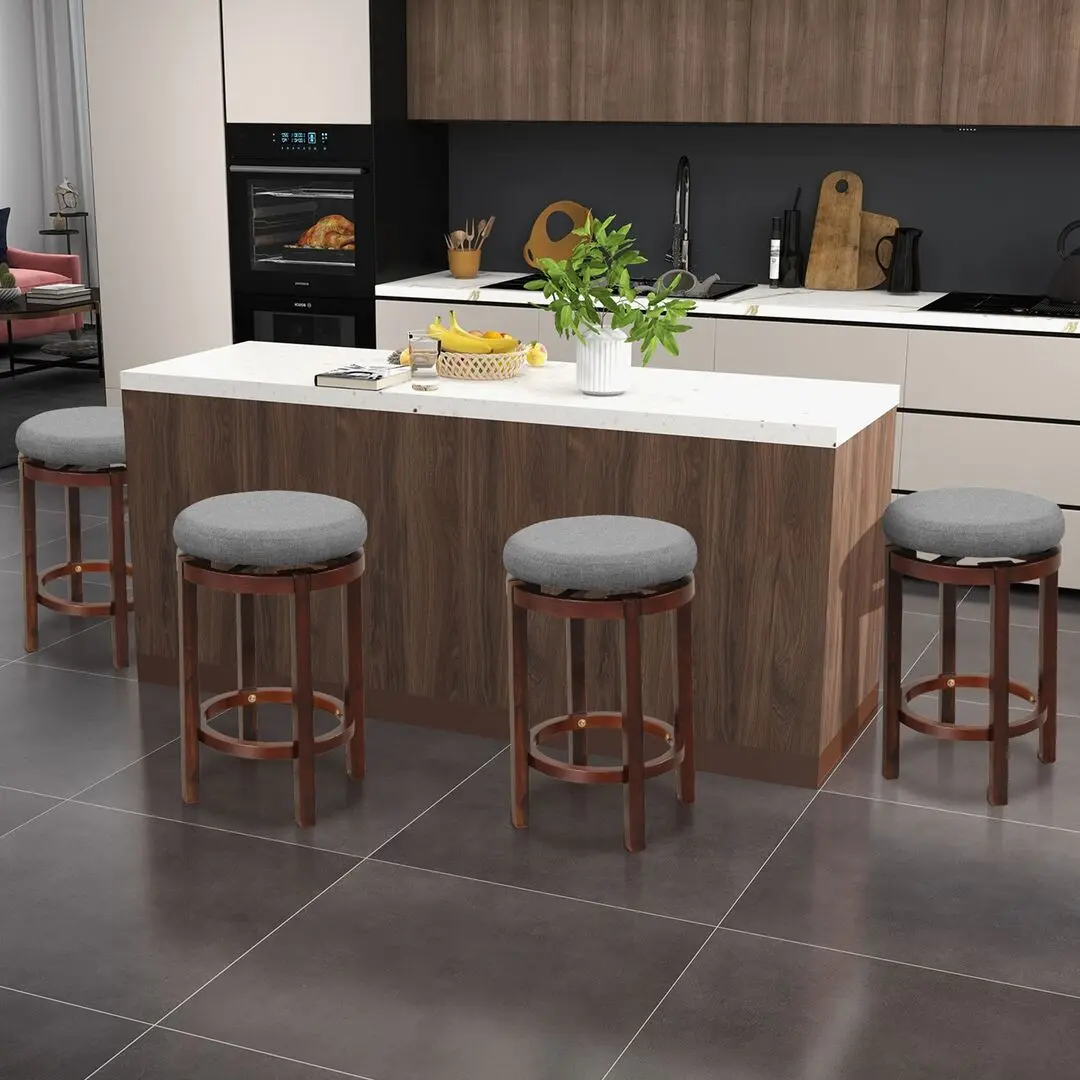 Set taburete Costway JV10940GR (Grey/Brown)