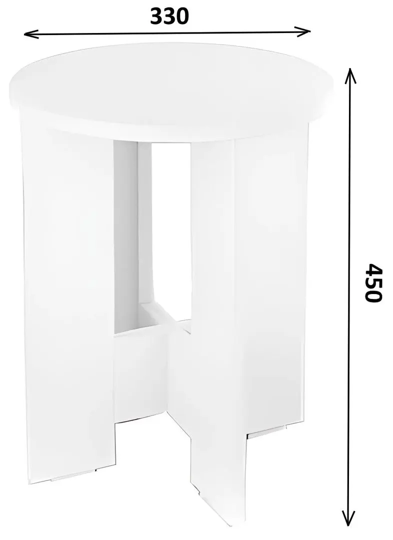 Табурет Fabrik Home 350 овальный (Белый Ясень)