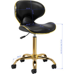 Табурет для салона красоты Gabbiano Q-4599G 150179 (Black/Gold) Thumb