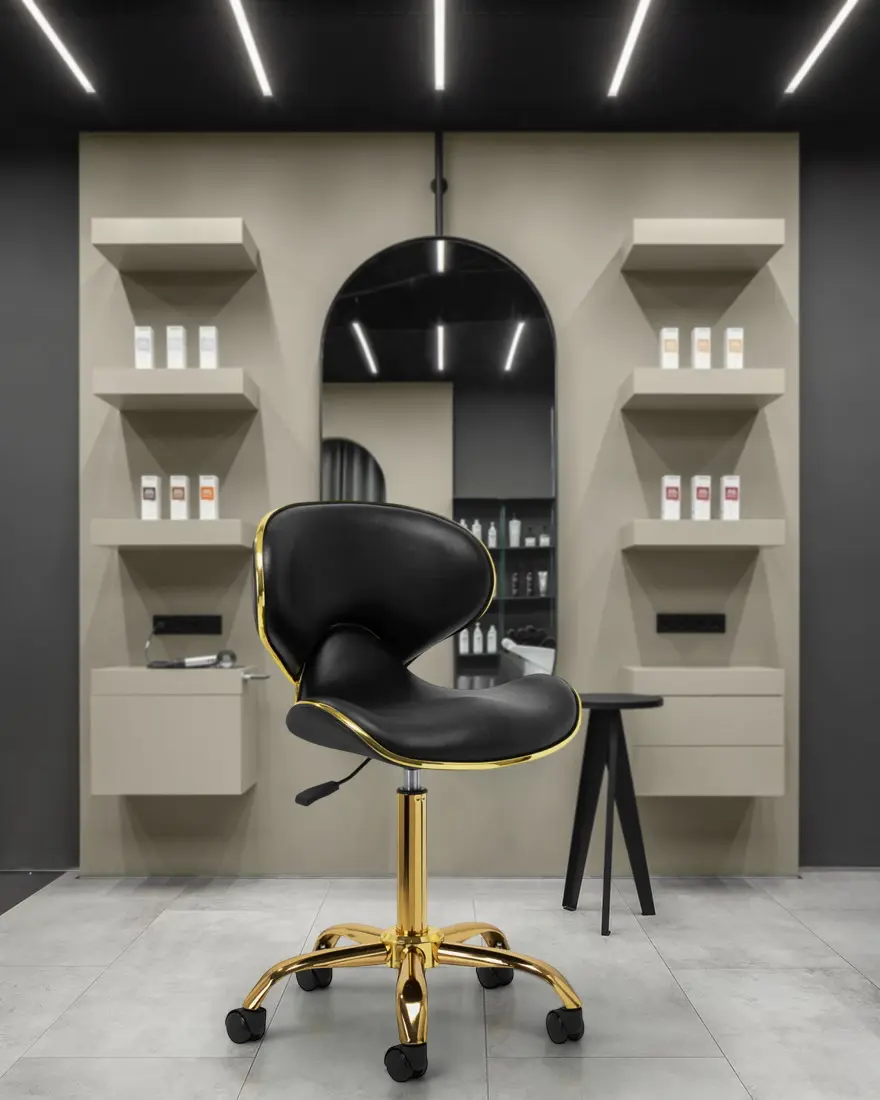 Табурет для салона красоты Gabbiano Q-4599G 150179 (Black/Gold)