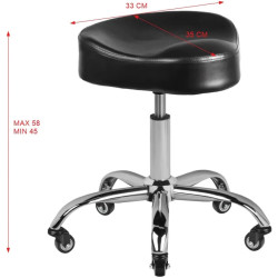 Taburet tip sa Gabbiano A450 123785 (Black/Silver) Thumb