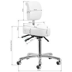 Scaun cosmetic Giovanni 1005 (White) Thumb