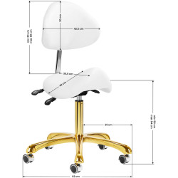 Taburet tip sa Giovanni 1004 147847 (White/Gold) Thumb