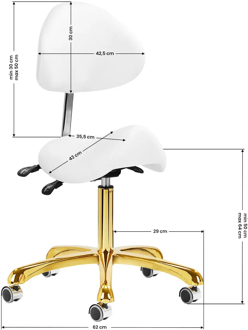 Taburet tip sa Giovanni 1004 147847 (White/Gold)