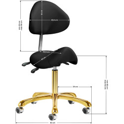 Taburet tip sa Giovanni 1004 147848 (Black/Gold) Thumb