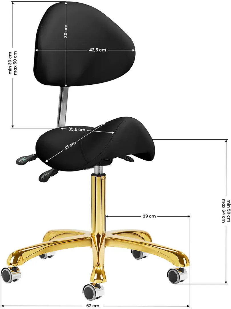 Taburet tip sa Giovanni 1004 147848 (Black/Gold)