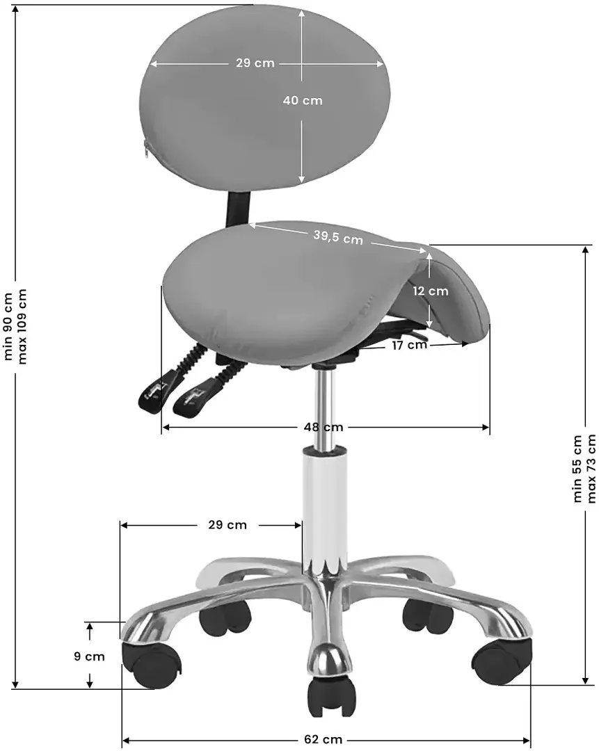 Taburet tip sa Giovanni 1025 124579 (Grey)