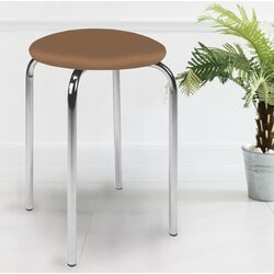 Taburet Halmar Chico V49 (Chrome/Brown)