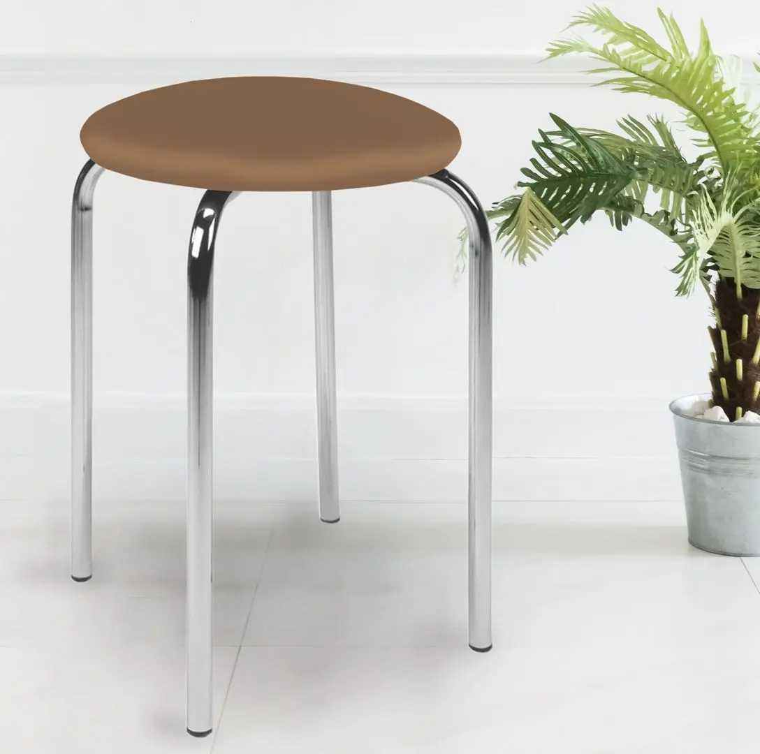 Taburet Halmar Chico V49 (Chrome/Brown)