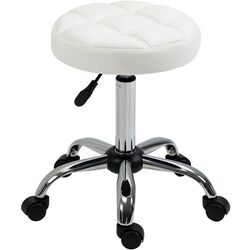 Taburet pentru salon de infrumusetare Homcom 503-011WT 35x35x67 cm (White) Thumb