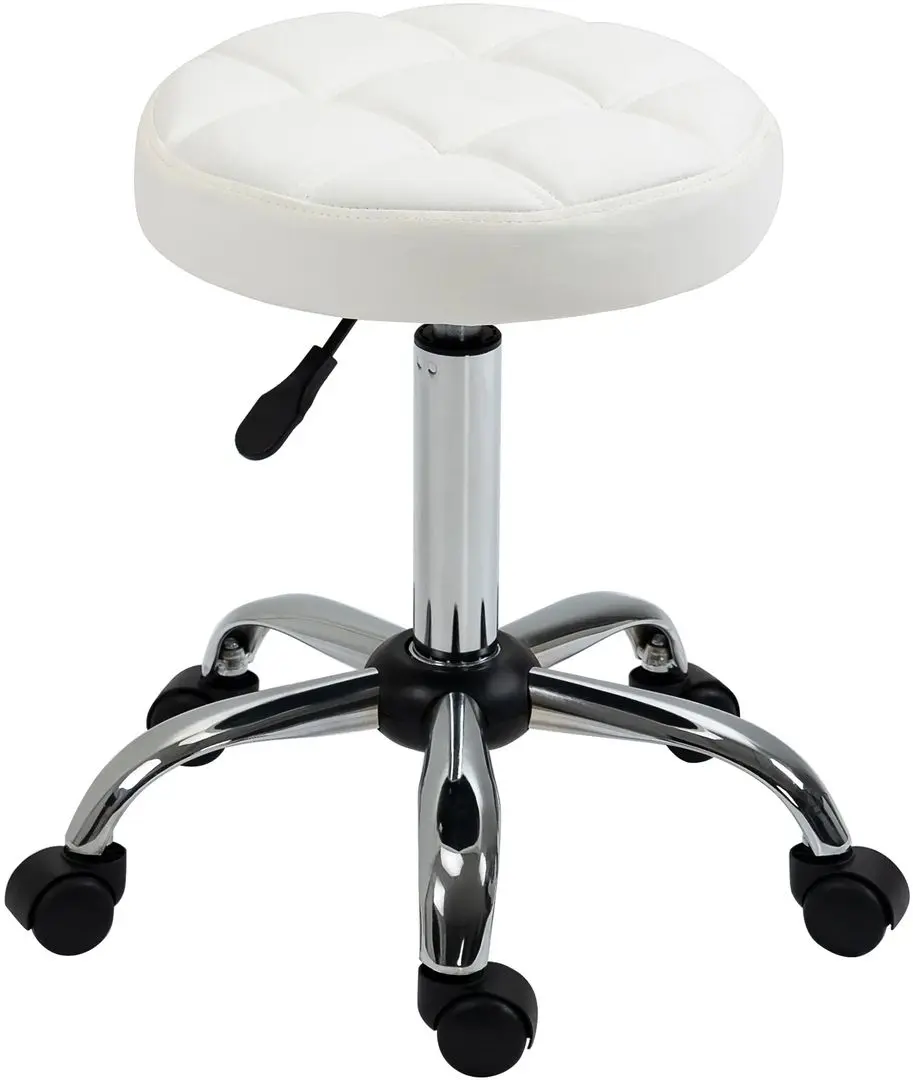 Taburet pentru salon de infrumusetare Homcom 503-011WT 35x35x67 cm (White)