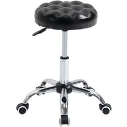 Taburet pentru salon de infrumusetare Homcom 700-091 48x48x59 cm (Black) Thumb