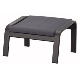 Банкетка Ikea Poang (Черно-Коричневый/Шифтебу Темно-серый)