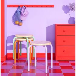 Табурет Ikea Domsten (Сиреневый/Сосна) Thumb