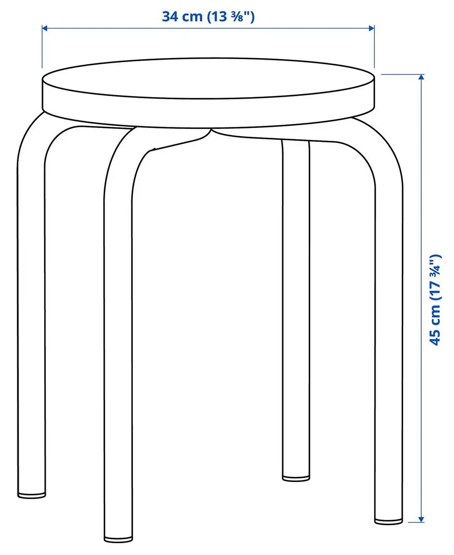 Табурет Ikea Domsten (Сиреневый/Сосна)