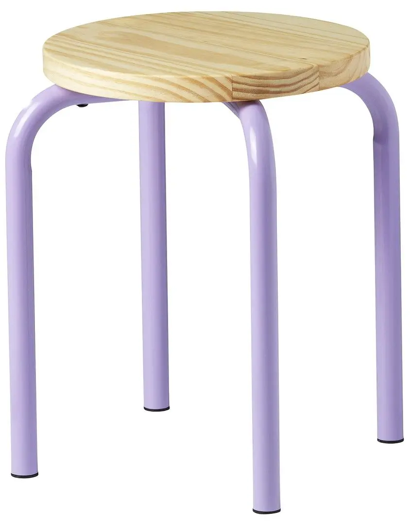 Табурет Ikea Domsten (Сиреневый/Сосна)