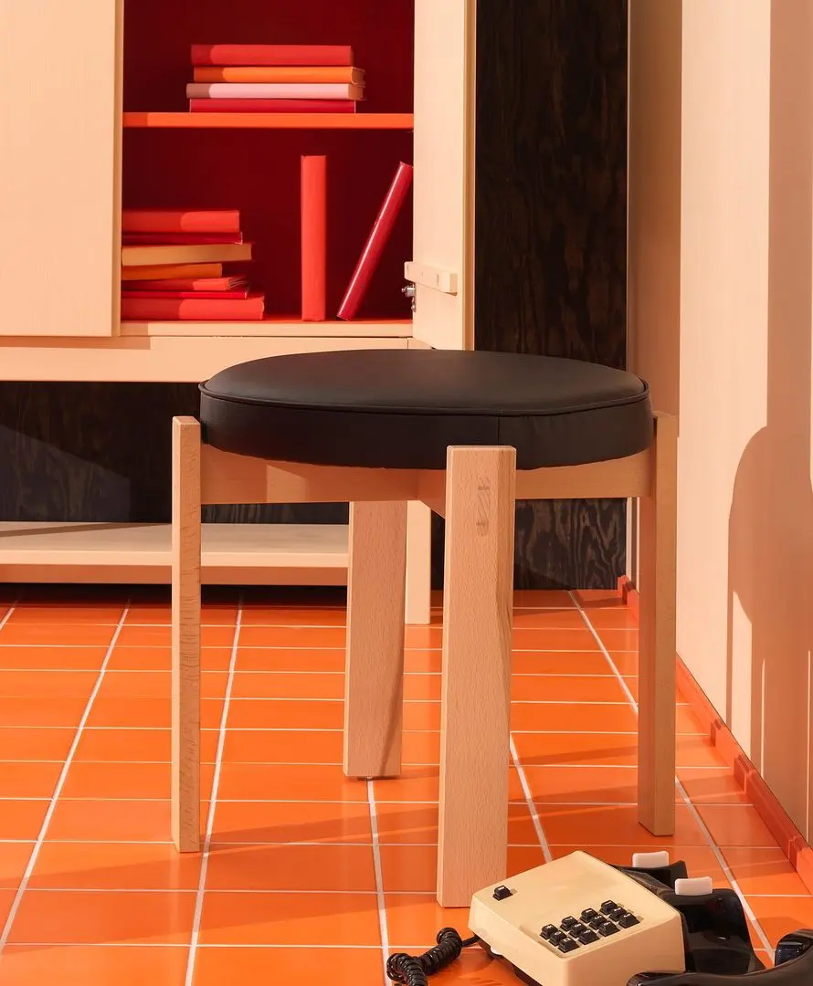 Taburet Ikea Holmsjo/Jonsbyn (Fag/Negru)