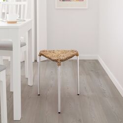 Taburet Ikea Juteboda (Natural/Alb)