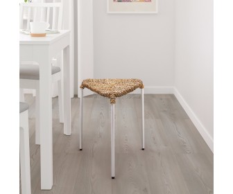 Taburet Ikea Juteboda (Natural/Alb)