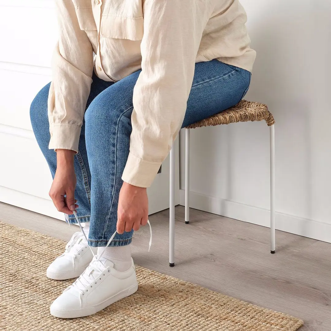 Табурет Ikea Juteboda (Натуральный/Белый)