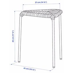 Табурет Ikea Juteboda (Натуральный/Белый) Thumb