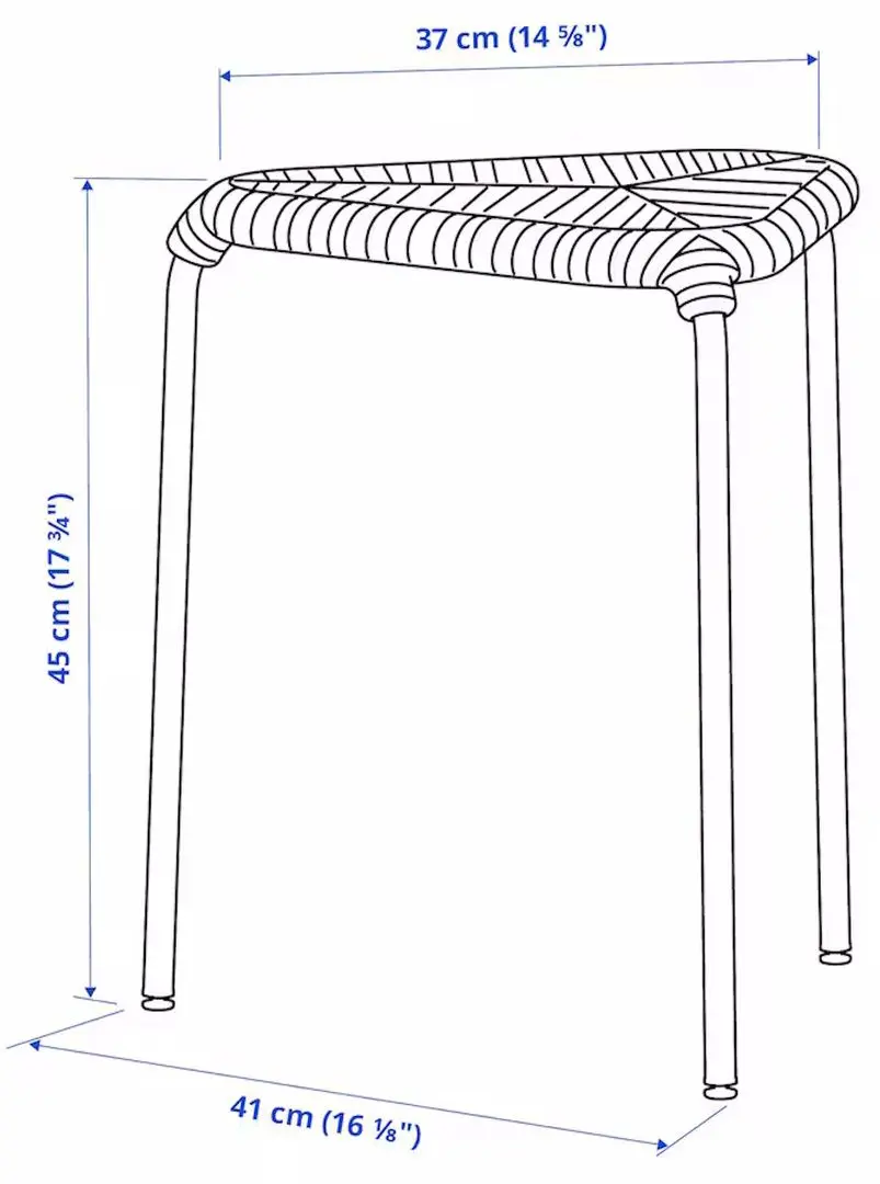 Табурет Ikea Juteboda (Натуральный/Белый)