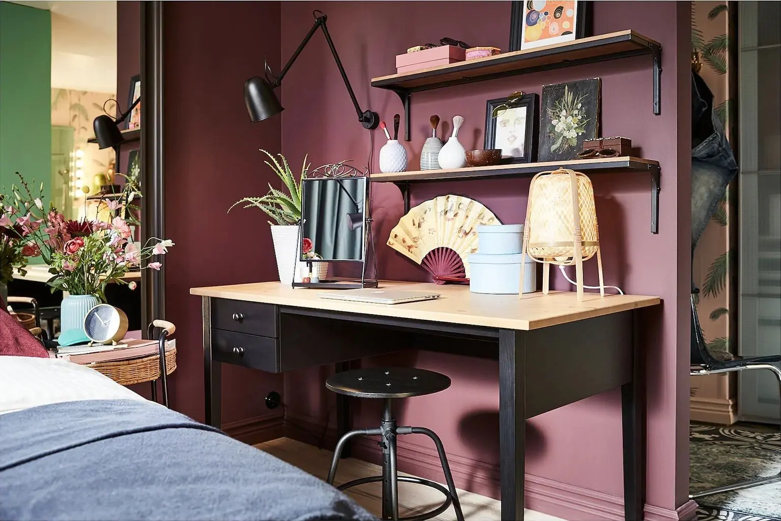 Taburet Ikea Kullaberg (Negru)