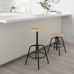 Taburet Ikea Kullaberg (Pin/Negru) Thumb