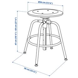 Taburet Ikea Kullaberg (Pin/Negru) Thumb