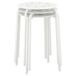 Taburet Ikea Marius 45cm (Alb) Thumb