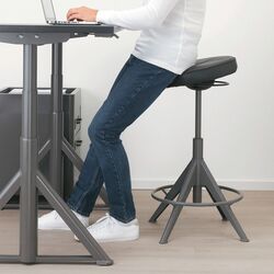 Табурет Ikea Trollberget/Glose вертикальная опора (Черный) Thumb