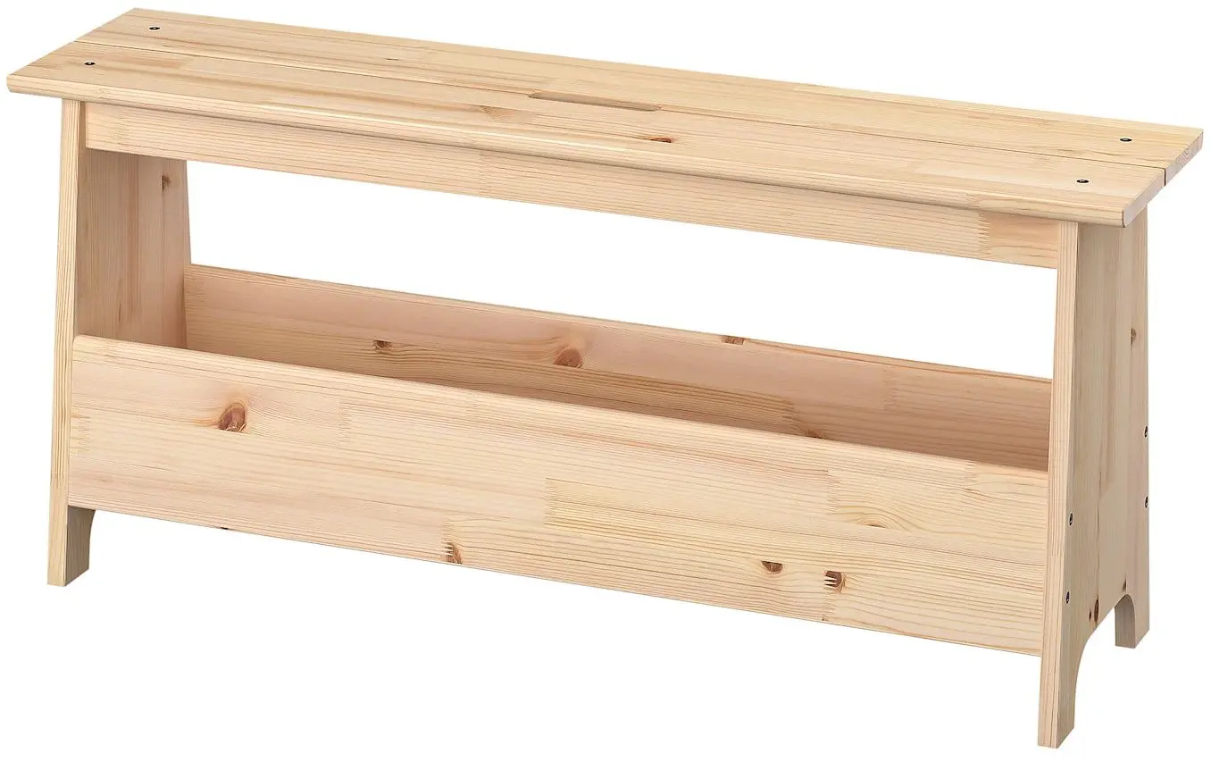 Табурет с ящиком Ikea Perjohan 100см (Сосна)