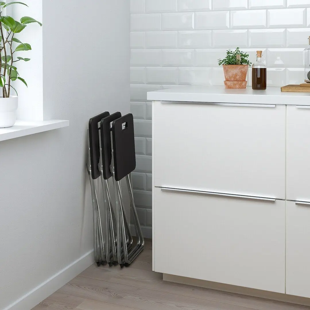 Taburet pliant Ikea Gunde (Negru)