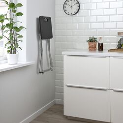 Taburet pliant Ikea Gunde (Negru) Thumb