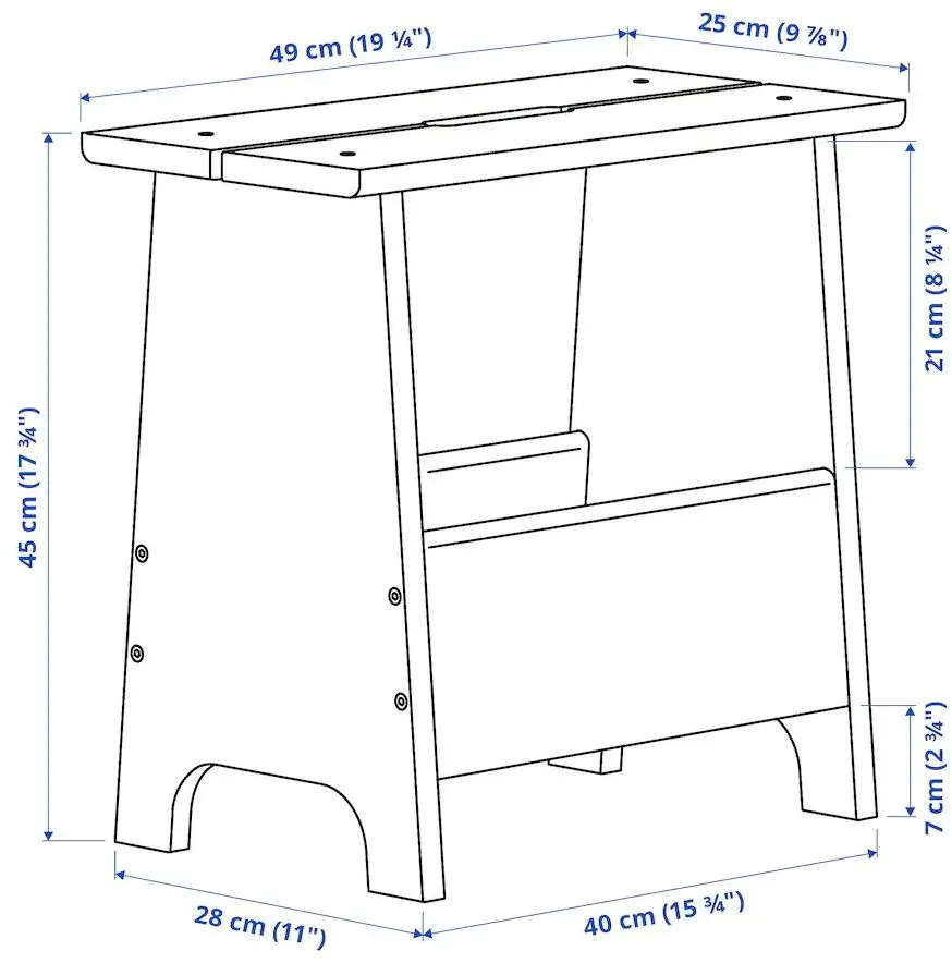 Табурет-ящик Ikea Perjohan 45см (Сосна)