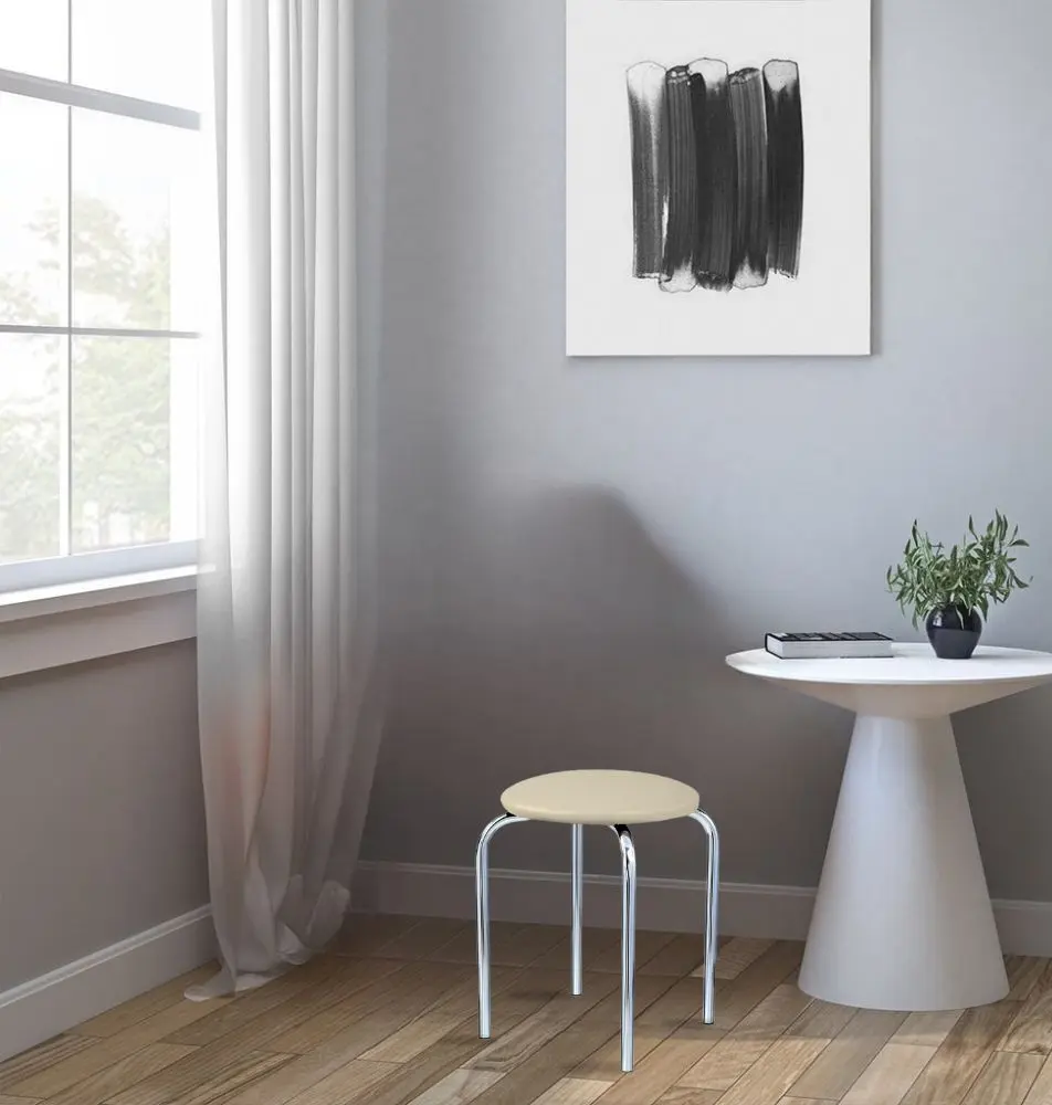 Табурет Nowy Styl Chico V18 41160001 (Chrome/Beige)