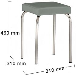 Tabureta Nowy Styl Tutti V-2 (Grey/Chrome) Thumb