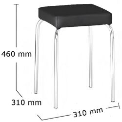 Табурет Nowy Styl Tutti V-4 (Black/Chrome) Thumb