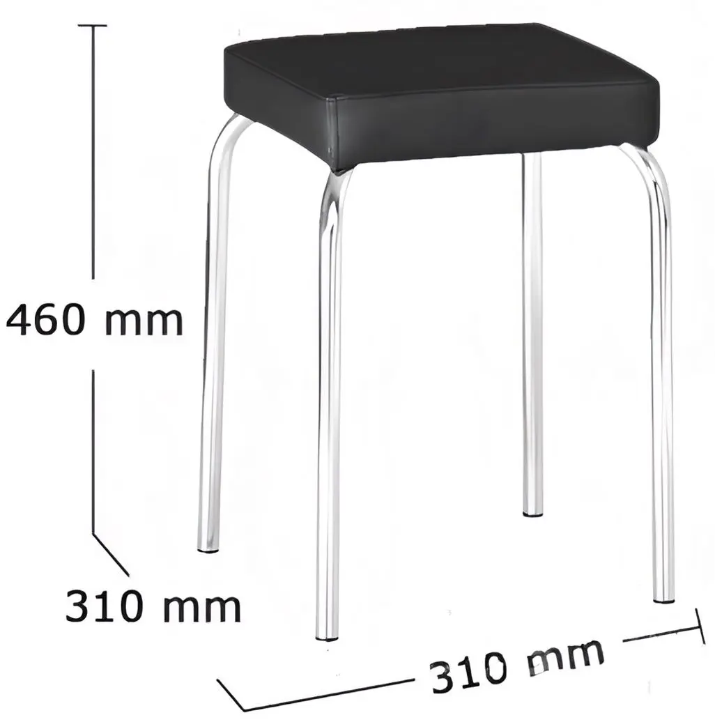 Табурет Nowy Styl Tutti V-4 (Black/Chrome)