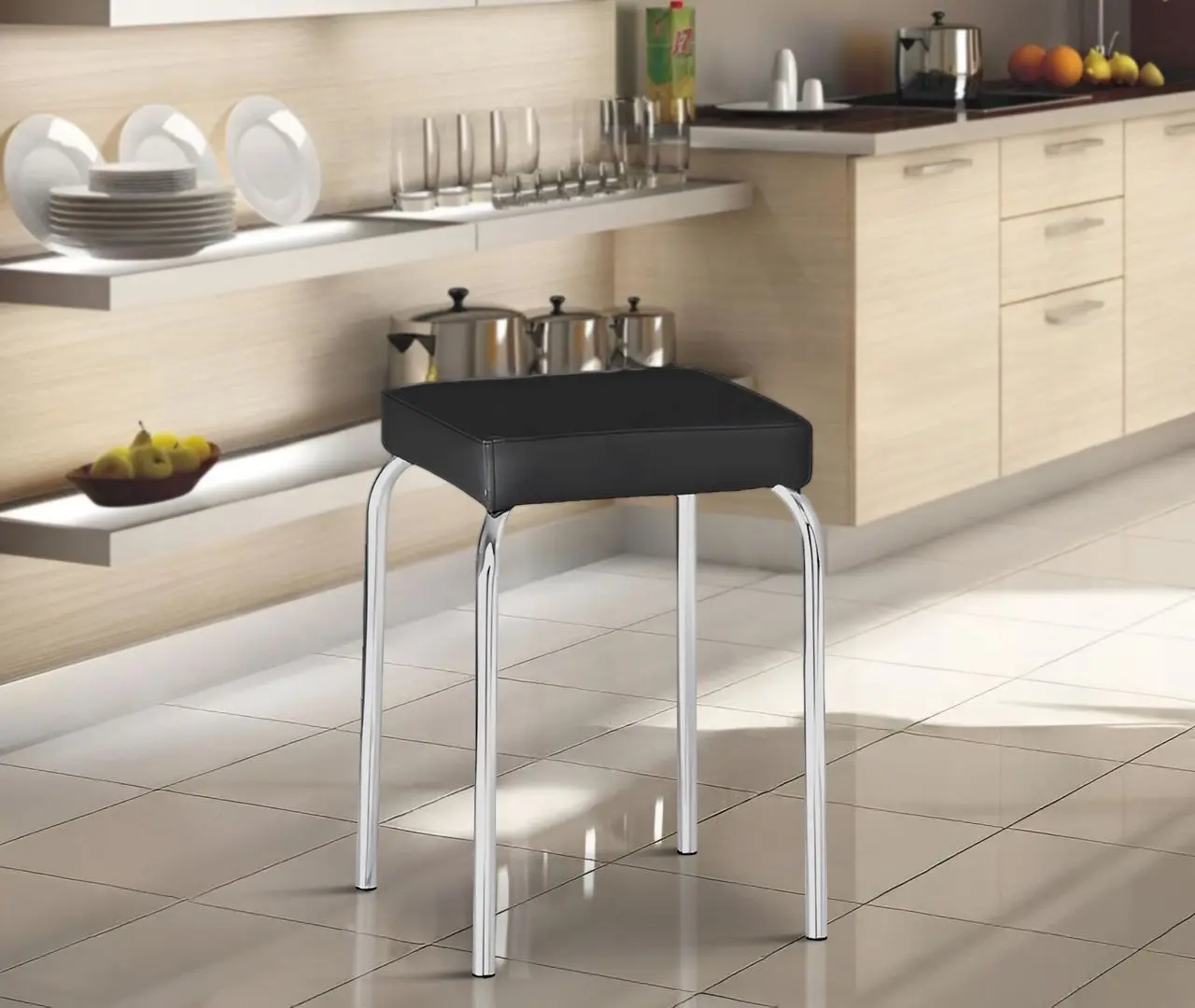 Табурет Nowy Styl Tutti V-4 (Black/Chrome)