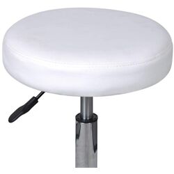 Taburet pentru salon de infrumusetare VidaXL 240470 (White) Thumb